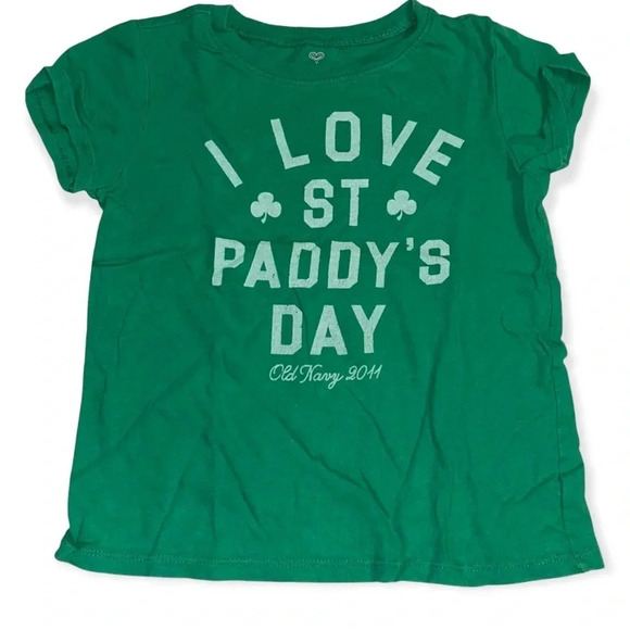 OLD NAVY GUC GIRLS ST PATRICKS DAY GREEN TSHIRT TEE SHIRT TOP SIZE 5T - Picture 1 of 5